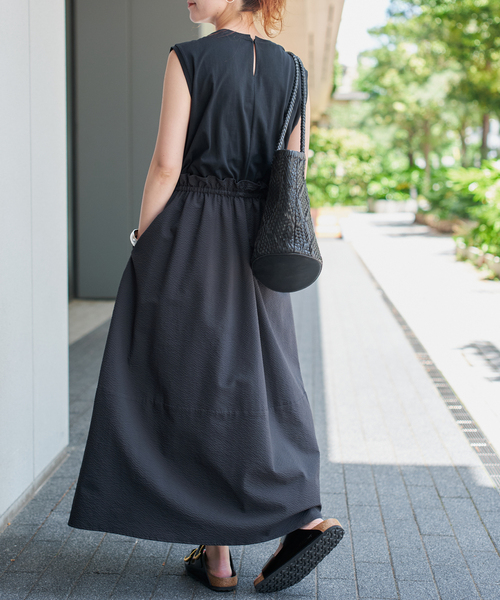 Spick and Span カットソー×サッカーコンビワンピース　新品 カットソー/サッカーコンビワンピース（ワンピース）｜Spick