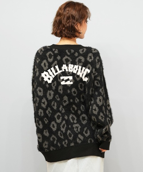 ビラボン　ヒョウ柄　ロンスプ ムラサキスポーツ限定】BILLABONG/ビラボン セーター レオパード柄