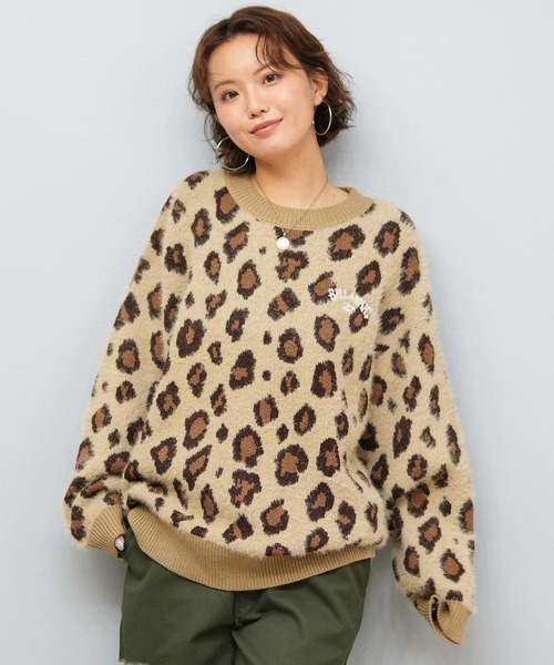 ムラサキスポーツ限定】BILLABONG/ビラボン セーター レオパード柄