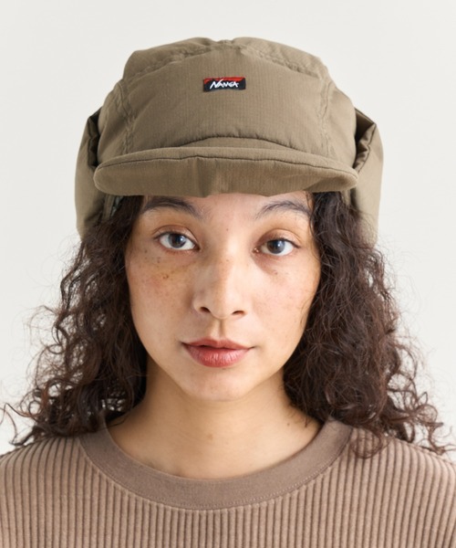 NANGA(ナンガ)の「HINOC RIPSTOP DOWN EAR FLAP CAP/ヒノックリップストップ ダウンイヤーフラップキャップ(キャップ・メンズ・ブラック/アーミー/ブルー系その他/ベージュ・FREE)」の14枚目の写真