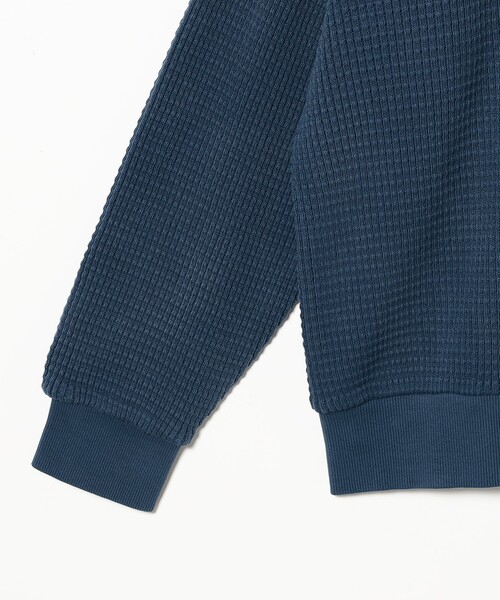 BEAMS（ビームス）の「ワイドフィット フェード ヘビーウェイトワッフル Tシャツ（Tシャツ/カットソー・メンズ・ネイビー/チャコールグレー・S/M/L/XL）」の8枚目の写真