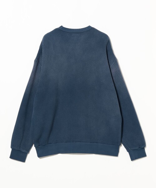 BEAMS（ビームス）の「ワイドフィット フェード ヘビーウェイトワッフル Tシャツ（Tシャツ/カットソー・メンズ・ネイビー/チャコールグレー・S/M/L/XL）」の9枚目の写真