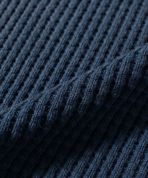 BEAMS（ビームス）の「ワイドフィット フェード ヘビーウェイトワッフル Tシャツ（Tシャツ/カットソー・メンズ・ネイビー/チャコールグレー・S/M/L/XL）」の10枚目の写真