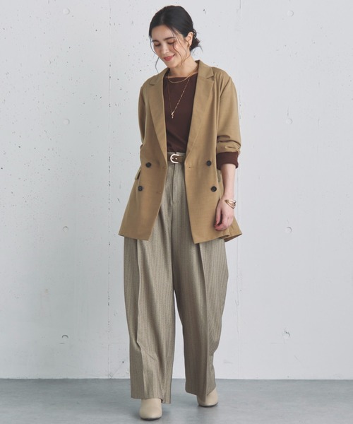 Doux archives（ドゥアルシーヴ）の「ダブルブレストテーラードジャケット（テーラードジャケット・レディース・ブラック/グレー/ベージュ・38）」の8枚目の写真