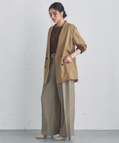 Doux archives（ドゥアルシーヴ）の「ダブルブレストテーラードジャケット（テーラードジャケット・レディース・ブラック/グレー/ベージュ・38）」の11枚目の写真