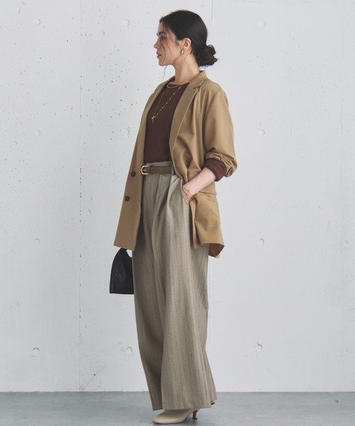 Doux archives（ドゥアルシーヴ）の「ダブルブレストテーラードジャケット（テーラードジャケット・レディース・ブラック/グレー/ベージュ・38）」の14枚目の写真