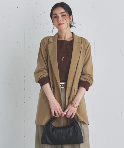 Doux archives（ドゥアルシーヴ）の「ダブルブレストテーラードジャケット（テーラードジャケット・レディース・ブラック/グレー/ベージュ・38）」の21枚目の写真