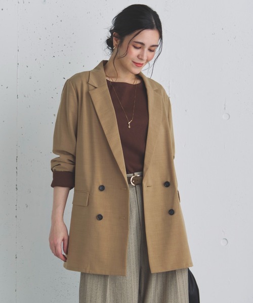 Doux archives（ドゥアルシーヴ）の「ダブルブレストテーラードジャケット（テーラードジャケット・レディース・ブラック/グレー/ベージュ・38）」の22枚目の写真