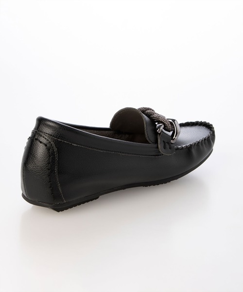 enchanted（エンチャンテッド）の「【柔らか・履きやすい】MELLOW チェーンモチーフモカシン（モカシン/デッキシューズ・レディース・ブラック/ライトブラック/ブロンズ・22/22.5/23/23.5/24/24.5/25）」の16枚目の写真