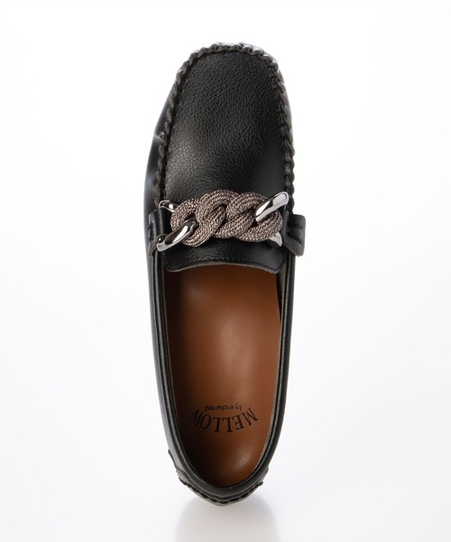 enchanted（エンチャンテッド）の「【柔らか・履きやすい】MELLOW チェーンモチーフモカシン（モカシン/デッキシューズ・レディース・ブラック/ライトブラック/ブロンズ・22/22.5/23/23.5/24/24.5/25）」の17枚目の写真