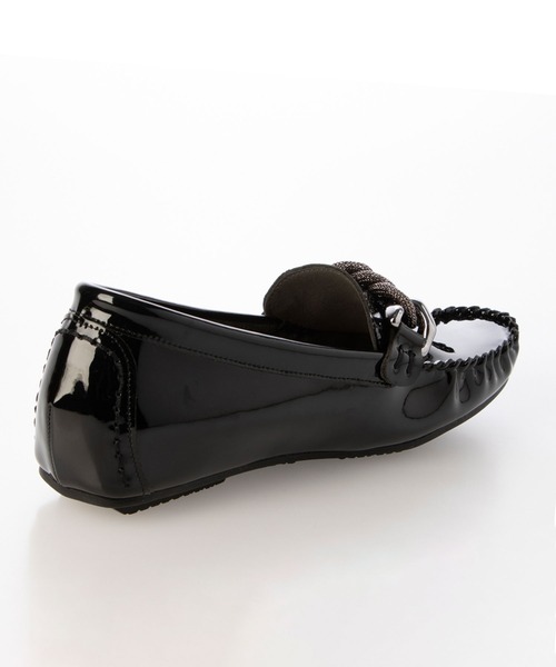 enchanted（エンチャンテッド）の「【柔らか・履きやすい】MELLOW チェーンモチーフモカシン（モカシン/デッキシューズ・レディース・ブラック/ライトブラック/ブロンズ・22/22.5/23/23.5/24/24.5/25）」の21枚目の写真