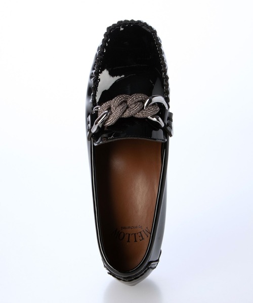 enchanted（エンチャンテッド）の「【柔らか・履きやすい】MELLOW チェーンモチーフモカシン（モカシン/デッキシューズ・レディース・ブラック/ライトブラック/ブロンズ・22/22.5/23/23.5/24/24.5/25）」の22枚目の写真