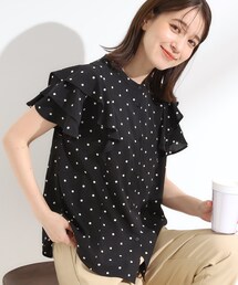 DRESKIP（ドレスキップ）の「【無地/ドット柄】お袖フリルが華やぐ きれいめブラウス（シャツ/ブラウス）」