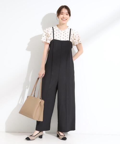 DRESKIP(ドレスキップ)の「【無地/ドット柄】お袖フリルが華やぐ きれいめブラウス(シャツ/ブラウス・レディース・ブラック系/イエロー/ホワイト系3・02/01/03/04)」の7枚目の写真