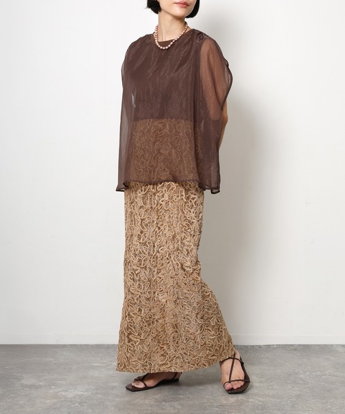 Floran(フローラン)の「コード刺繍ベロアスカート(スカート・レディース・ネイビー/ベージュ/ブラック/オフホワイト・FREE)」の21枚目の写真