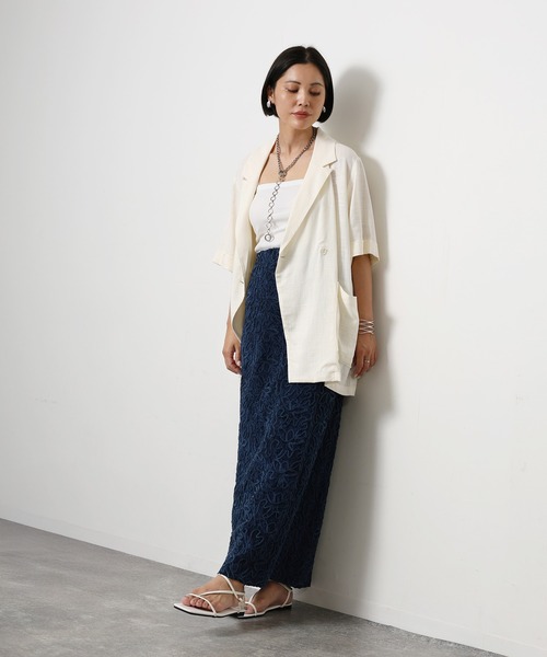 Floran(フローラン)の「コード刺繍ベロアスカート(スカート・レディース・ネイビー/ベージュ/ブラック/オフホワイト・FREE)」の22枚目の写真