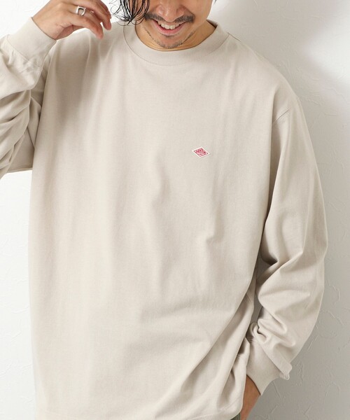 DANTON（ダントン）の「【DANTON/ダントン】DT-C0200 LONG SLEEVE T-SHIRT 25AW（Tシャツ/カットソー・メンズ・キナリ/グレイッシュベージュ/ブラック/オフホワイト・S/M/L/XL）」の4枚目の写真