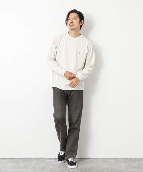 DANTON（ダントン）の「【DANTON/ダントン】DT-C0200 LONG SLEEVE T-SHIRT 25AW（Tシャツ/カットソー・メンズ・キナリ/グレイッシュベージュ/ブラック/オフホワイト・S/M/L/XL）」の21枚目の写真