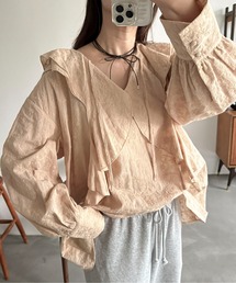 PILIT | 刺繍ラッフルブラウス(シャツ/ブラウス)