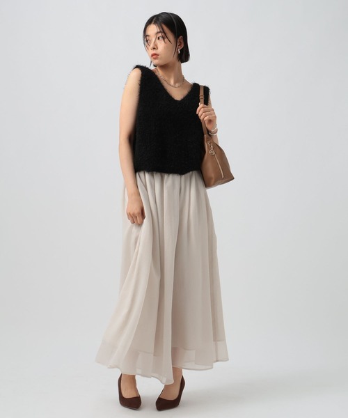 BAYFLOW（ベイフロー）の「2WAYギャザーバッグ（ハンドバッグ・レディース・キャメル/ブラック・FREE）」の6枚目の写真