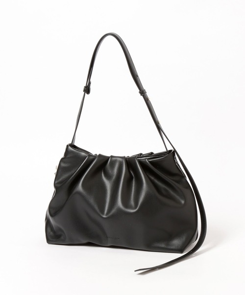 BAYFLOW（ベイフロー）の「2WAYギャザーバッグ（ハンドバッグ・レディース・キャメル/ブラック・FREE）」の12枚目の写真