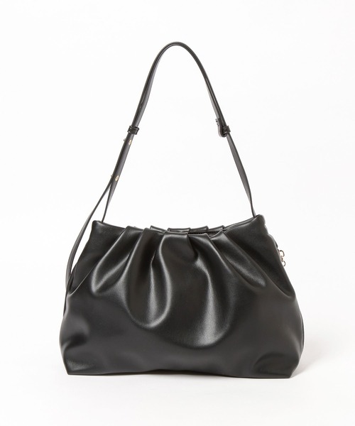 BAYFLOW（ベイフロー）の「2WAYギャザーバッグ（ハンドバッグ・レディース・キャメル/ブラック・FREE）」の16枚目の写真