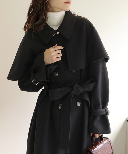 夏だけ限定価格Drawer ケナキスナップフレアコート 36 ネイビー 夏だけ限定価格Drawer ケナキスナップフレアコート 36 ネイビー