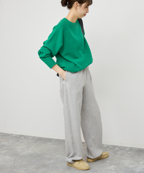 Spick & Span（スピックアンドスパン）の「2WAYロゴスウェットパンツ（スウェットパンツ・レディース・ライトグレー/アイボリー・36/38）」の9枚目の写真