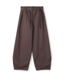 BACCA | コットンポリエステルビンテージギャバジン ベルトワイドパンツ(その他パンツ)