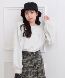 PINK-latte（ピンクラテ）の「メルトハートビッグチュニックロンT（Tシャツ/カットソー・キッズ）」
