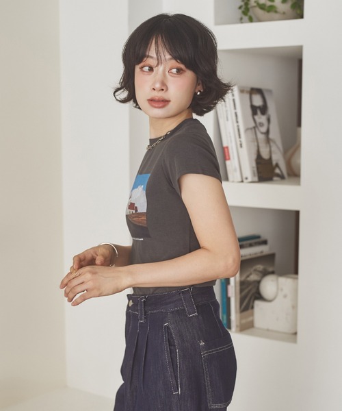 LAULEN(ローレン)の「holly wood photo print tee /ハリウッドフォトプリントT(Tシャツ/カットソー・レディース・グレー系2/グレー系1・FREE)」の14枚目の写真