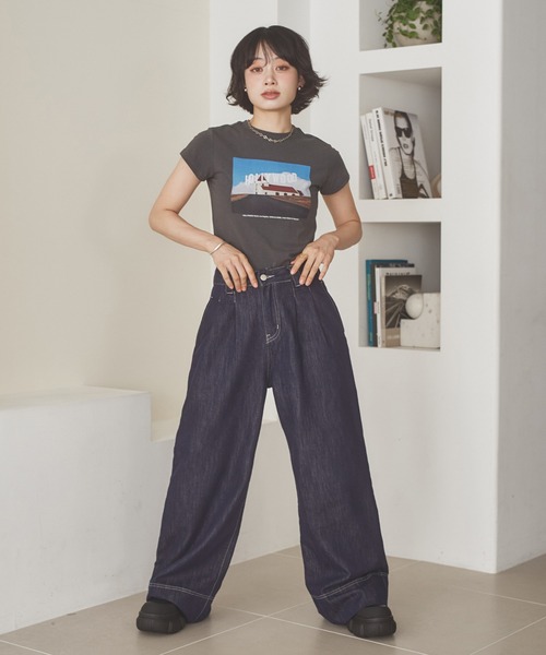 LAULEN(ローレン)の「holly wood photo print tee /ハリウッドフォトプリントT(Tシャツ/カットソー・レディース・グレー系2/グレー系1・FREE)」の17枚目の写真