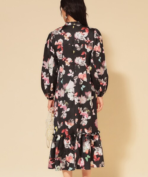 Sunauna（スーナウーナ）の「【COLLECTION LINE】チャイナ花柄ワンピース（ワンピース・レディース・ブラック系/ベージュ系その他4・38/40）」の15枚目の写真