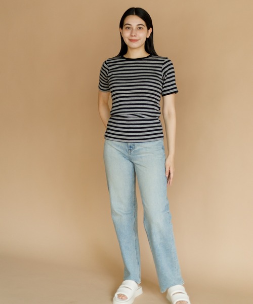 AMERICAN RAG CIE（アメリカンラグシー）の「YANUK ボーイズストレート"LEA"（デニムパンツ・レディース・サックスブルー/グレー・23/25/24）」の21枚目の写真