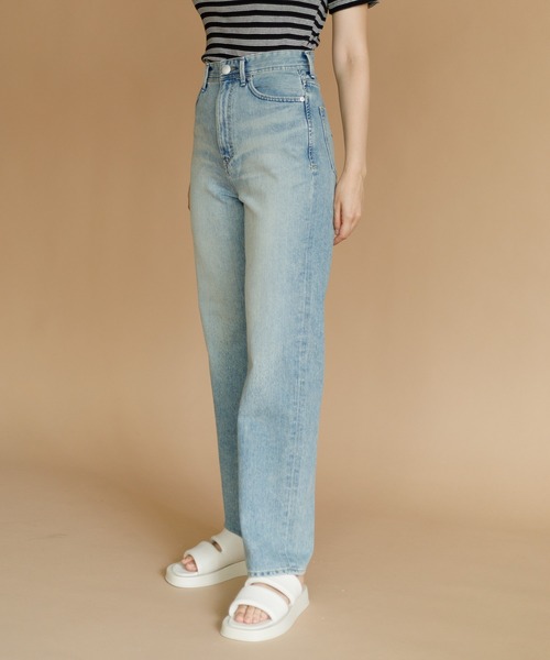 AMERICAN RAG CIE（アメリカンラグシー）の「YANUK ボーイズストレート"LEA"（デニムパンツ・レディース・サックスブルー/グレー・23/25/24）」の8枚目の写真