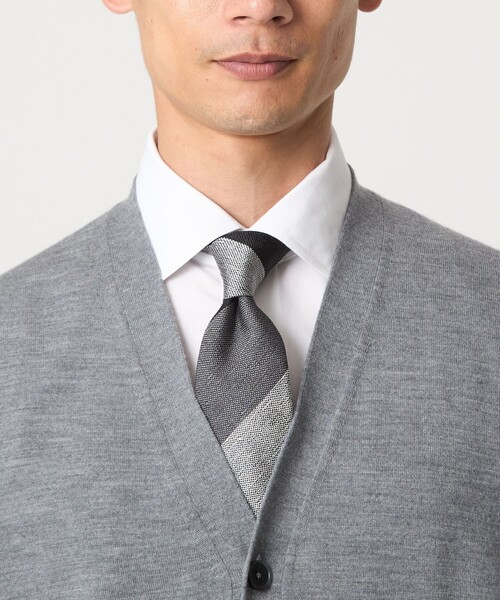 green label relaxing（グリーンレーベルリラクシング）の「Super 120's ハイゲージ ニット カーディガン（カーディガン/ボレロ・メンズ・ブラック/グレー・S/M/L/XL）」の12枚目の写真