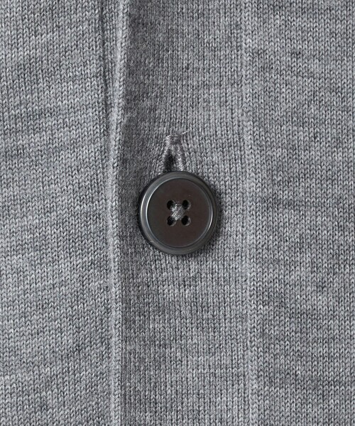 green label relaxing（グリーンレーベルリラクシング）の「Super 120's ハイゲージ ニット カーディガン（カーディガン/ボレロ・メンズ・ブラック/グレー・S/M/L/XL）」の9枚目の写真