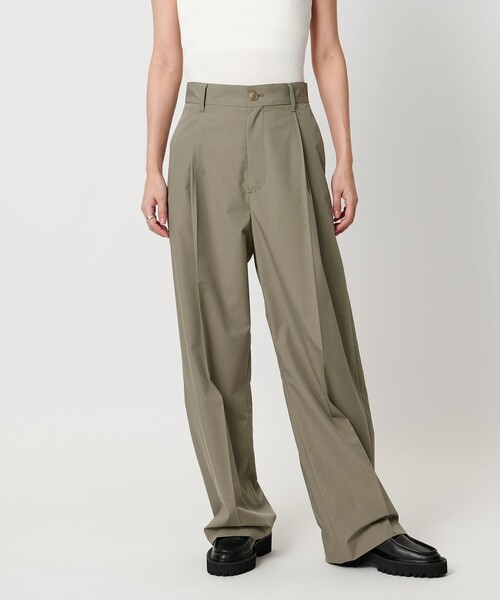 セール】＜MARW UNITED ARROWS＞タック ワイド テーパード パンツ