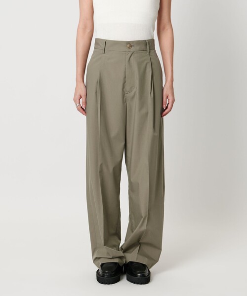 MARW UNITED ARROWS（マルゥ ユナイテッドアローズ）の「＜MARW UNITED ARROWS＞タック ワイド テーパード パンツ（スラックス・レディース・オリーブ/ダークグレー・36/38）」の8枚目の写真