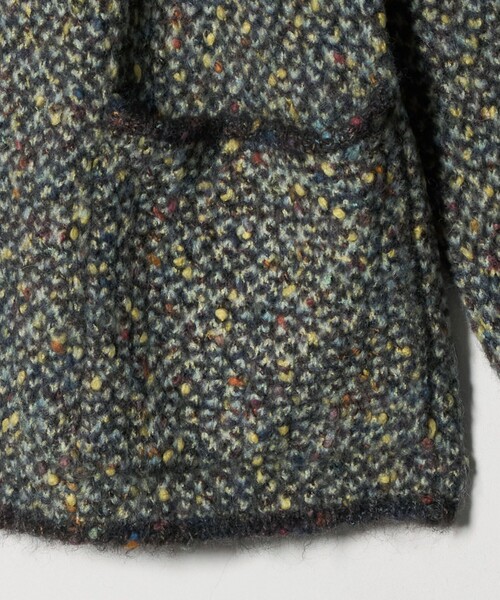 美品 ＜6(ROKU)＞ロク ミックス カーディガン 6 カーディガン 「6(ROKU)」ミックスニット カーディガン レディース