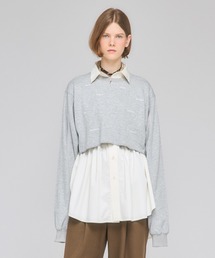 Nora Lily elle（ノラリリーエル）の「【Nora Lily】「elle」Boxy Logo Sweat Top（スウェット）」