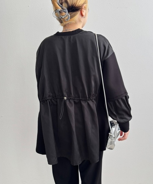 LHELBIE（レルビエ）の「ダンボールドッキングブルゾン（ブルゾン・レディース・ブラック/オフホワイト/ネイビー・M）」の20枚目の写真