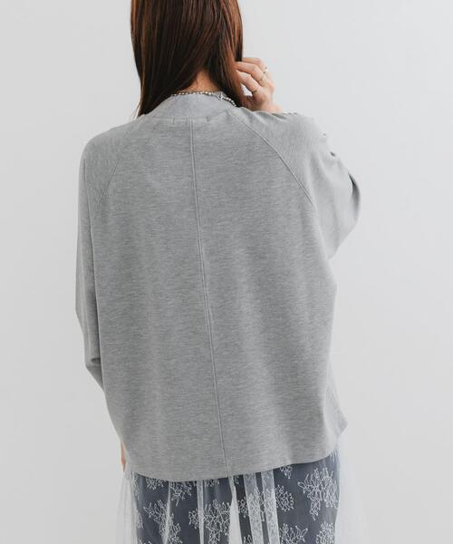 F by ROSSO（エフバイロッソ）の「F by ROSSO　モックネックポンチプルオーバー（Tシャツ/カットソー・レディース・グレー/ブラック・FREE）」の5枚目の写真