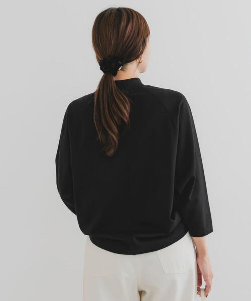 F by ROSSO（エフバイロッソ）の「F by ROSSO　モックネックポンチプルオーバー（Tシャツ/カットソー・レディース・グレー/ブラック・FREE）」の10枚目の写真