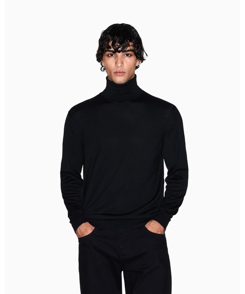 ARMANI EXCHANGE(アルマーニエクスチェンジ)の「【A|X アルマーニ エクスチェンジ】CL ウールブレンド タートルネックニットプルオーバー(ニット/セーター・メンズ・ブラック/チャコールグレー・LARGE/MEDIUM/SMALL/X-LARGE/X-SMALL)」の3枚目の写真