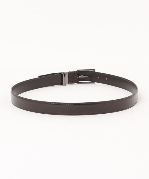 TAKA-Q(タカキュー)の「【ダブルサルカン 表牛革】タカキュー シングルピンベルト(ベルト・メンズ・ダークウッド/ブラック・FREE)」の3枚目の写真