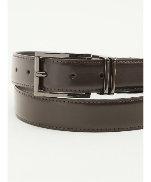 TAKA-Q(タカキュー)の「【ダブルサルカン 表牛革】タカキュー シングルピンベルト(ベルト・メンズ・ダークウッド/ブラック・FREE)」の7枚目の写真