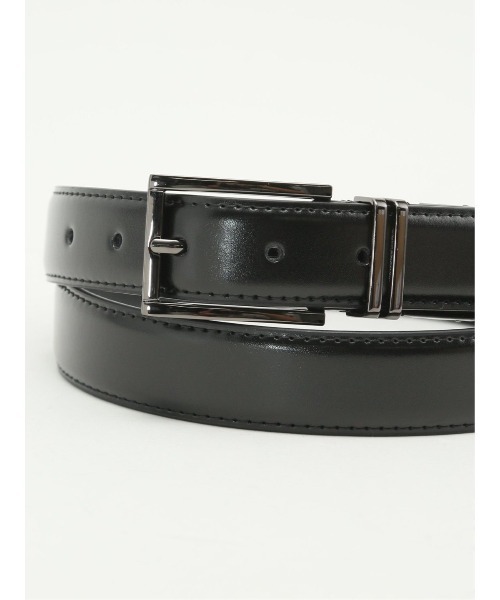 TAKA-Q(タカキュー)の「【ダブルサルカン 表牛革】タカキュー シングルピンベルト(ベルト・メンズ・ダークウッド/ブラック・FREE)」の4枚目の写真