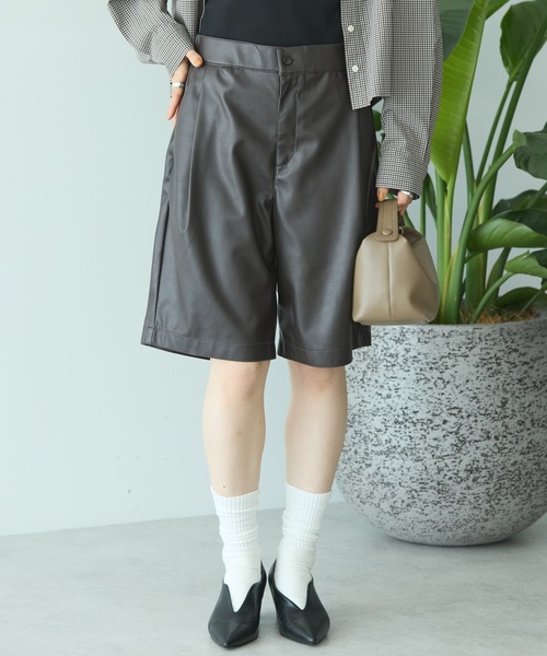 セール】フェイクレザーハーフパンツ（その他パンツ）｜AMERICAN