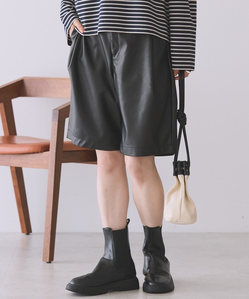 セール】フェイクレザーハーフパンツ（その他パンツ）｜AMERICAN HOLIC